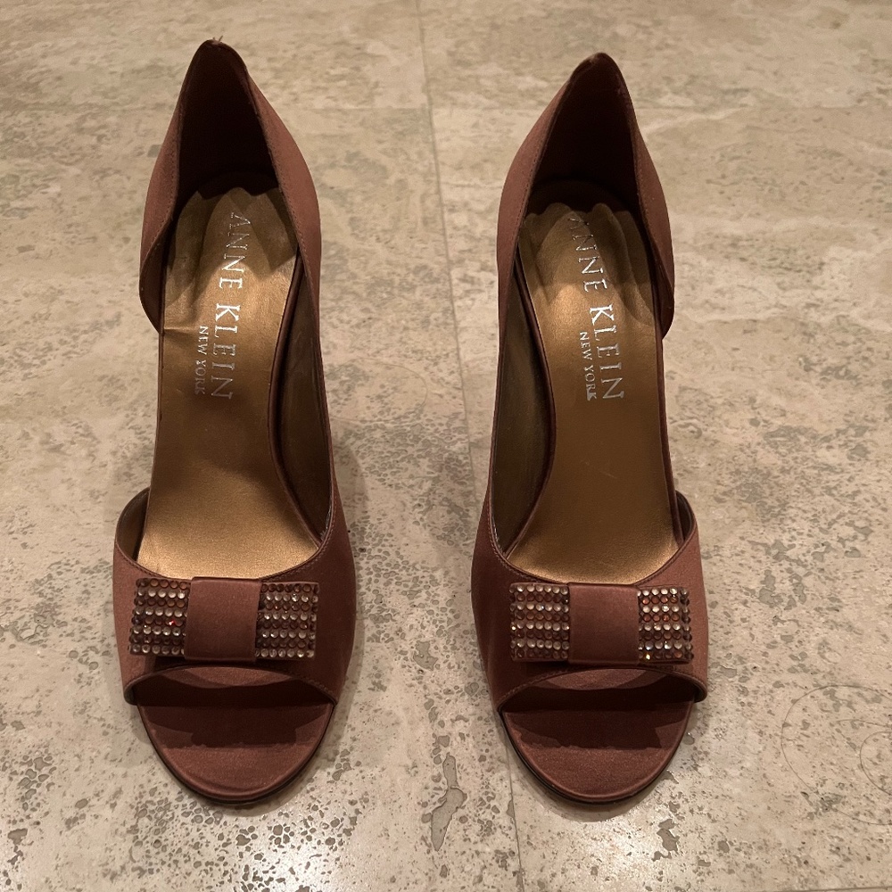 Anne Klein Crystal Bow Heels